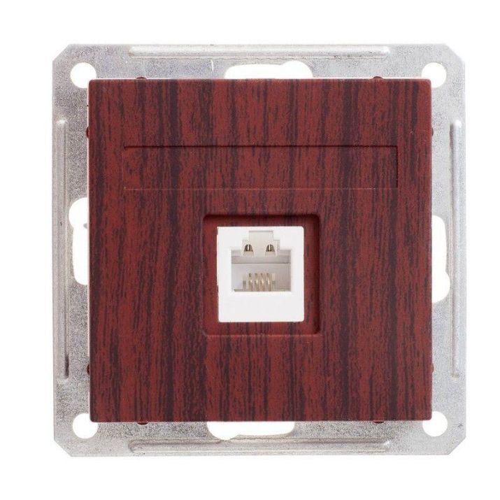 Изображение Розетка телефонная 1-м СП W59 RJ11 механизм мореный дуб SchE RSI-152T-9-86
