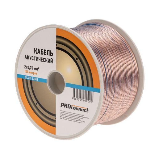 Изображение Кабель Stereo 2х0.75 BLUE LINE бухта (м) PROCONNECT 01-6204-6