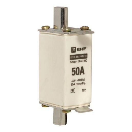 Изображение Вставка плавкая ППН-33 100/50А 50кА габарит 00C PROxima EKF fus-33/100/50