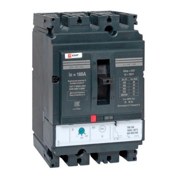 Изображение Выключатель автоматический 3п 160/160А 36кА ВА-99C Compact NS PROxima EKF mccb99C-160-160