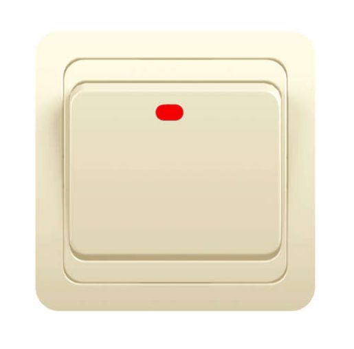 Изображение Выключатель 1-кл. СП Classic 10А IP20 с индикацией крем. POWERMAN 1156499