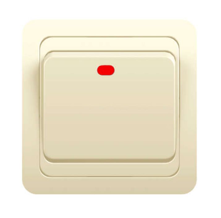 Изображение Выключатель 1-кл. СП Classic 10А IP20 с индикацией крем. POWERMAN 1156499