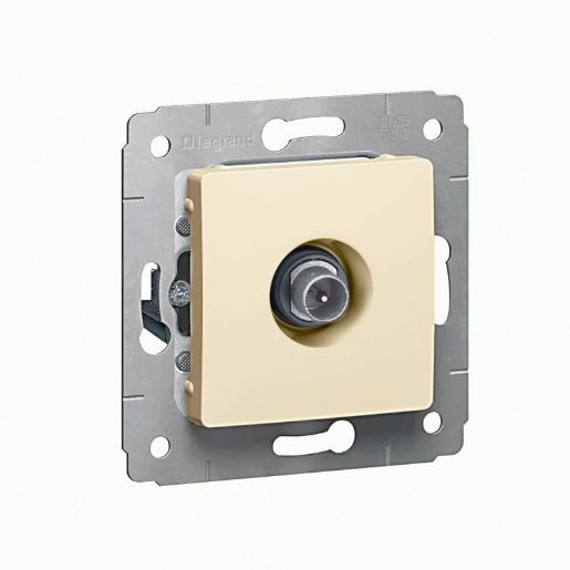 Изображение Розетка телевизионная оконечная TV СП Cariva 10дБ 2150/2400МГц сл. кость Leg 773779