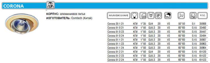 Изображение Светильник CORONA 51 2 21 Комтех P00374
