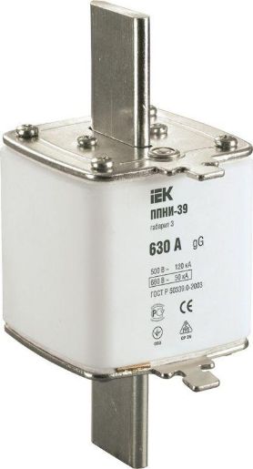 Изображение Вставка плавкая ППНИ-39 630А габарит 3 IEK DPP50-630