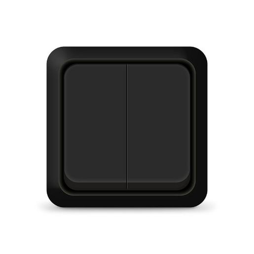 Изображение Выключатель 2-кл. ОП Олимп 10А IP20 черн. Universal 2213