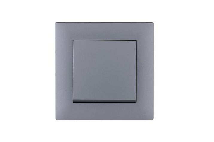Изображение Выключатель 1-клав. Karea RIZZ STAR сер. Makel 88065001
