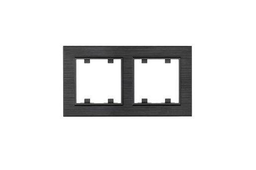 Изображение Рамка 2-м Karea LINE STAR дым. металлик Makel 86050702