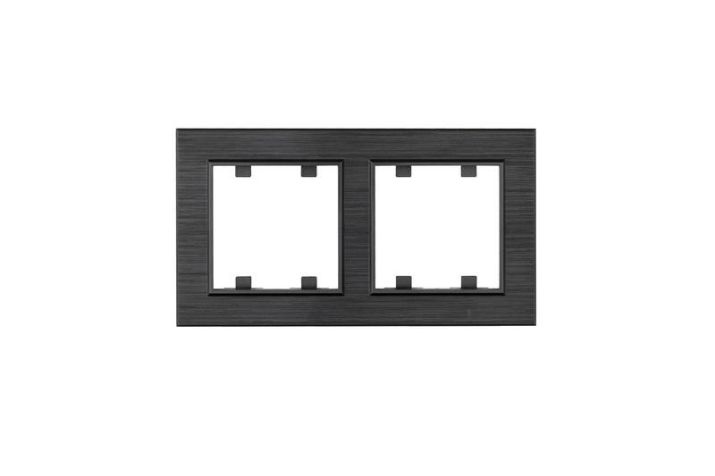 Изображение Рамка 2-м Karea LINE STAR дым. металлик Makel 86050702