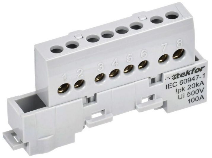 Изображение Шина L "фаза" изол. на универс. держ. 6х9-8-Ср TEKFOR IEK TF-NN10-08-KL-K03