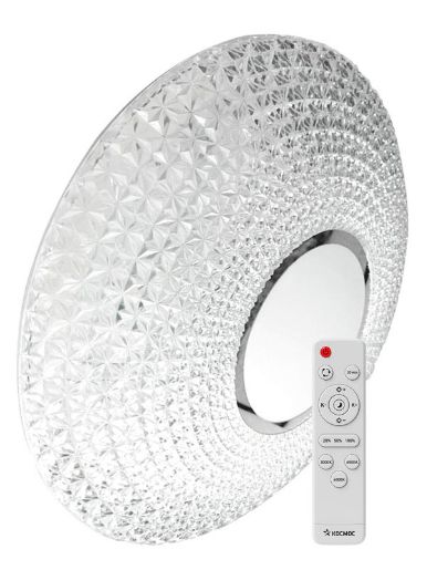 Изображение Светильник светодиодный PREMIUM CRYSTAL 75Вт 230В 3000-6500К 6000лм IP40 505х125мм настенно-потолочный управляемый с пультом ДУ КОСМОС KSCrys75W