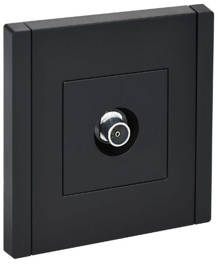 Изображение Розетка TV оконечная FORTE&PIANO FP128 черн. IEK FP-A10-O-K02