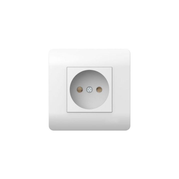 Изображение Розетка NEW3-E 16А без заземл. защ. шторки бел. CHINT 431536