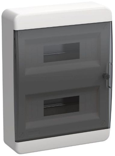 Изображение Корпус пластиковый ЩРН-П-24 IP41 черн. прозр. дверь TEKFOR IEK TF5-KP12-N-24-41-K01-K03