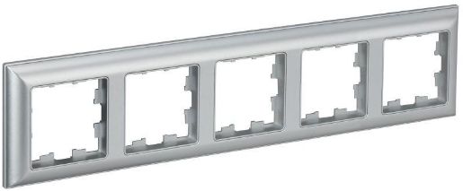 Изображение Рамка 5-м BRITE РУ-5-Бр алюм./алюм. IEK BR-M52-12-K47