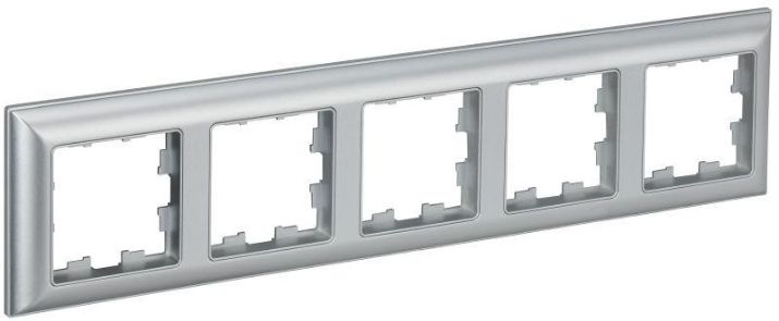 Изображение Рамка 5-м BRITE РУ-5-Бр алюм./алюм. IEK BR-M52-12-K47