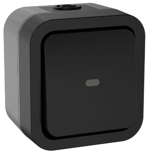 Изображение Переключатель 1-кл. ОП TORS 10А IP55 TS102 с индикацией графит IEK TS-V10-1-10-55-K53