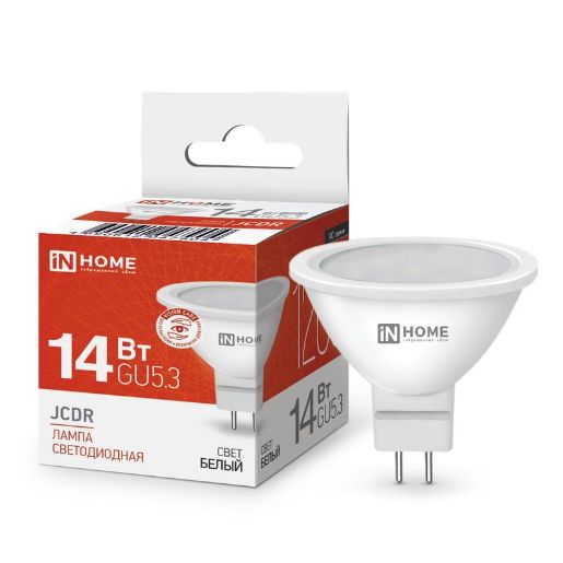 Изображение Лампа светодиодная LED-JCDR-VC 14Вт GU5.3 4000К 1260лм IN HOME 4690612047904
