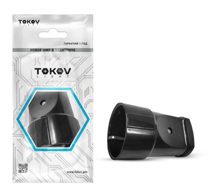 Изображение Розетка переносная 16А 250В с заземл. черн. TOKOV ELECTRIC TKL-STZ-C05