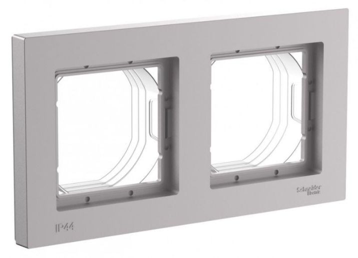 Изображение Рамка 2-пост. AtlasDesign Aqua IP44 алюм. SE ATN440302
