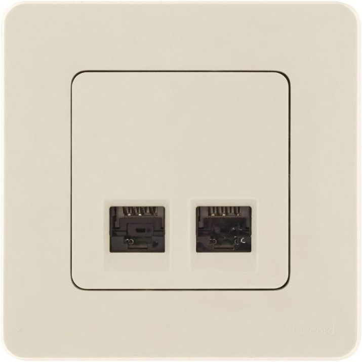 Изображение Розетка компьютерная 2-м Inspiria RJ45 кат.5E UTP сл. кость Leg 673836