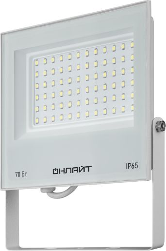 Изображение Прожектор светодиодный 90 138 OFL-70-6K-WH-IP65-LED 70Вт 6000К IP65 5600лм бел. ОНЛАЙТ 90138
