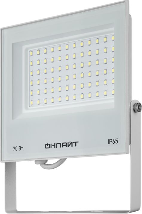 Изображение Прожектор светодиодный 90 138 OFL-70-6K-WH-IP65-LED 70Вт 6000К IP65 5600лм бел. ОНЛАЙТ 90138