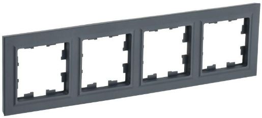 Изображение Рамка 4-м BRITE РУ-4-БрГ графит IEK BR-M42-K53