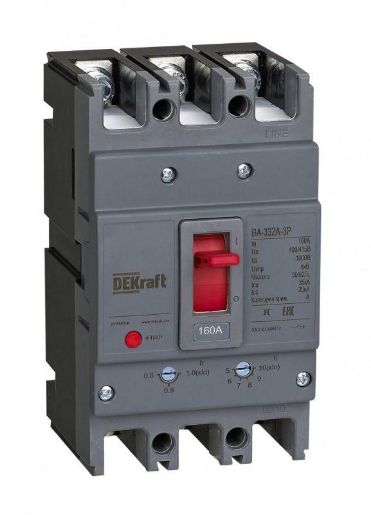 Изображение Выключатель автоматический 3п 100А 35кА ВА-332А DEKraft 28106DEK