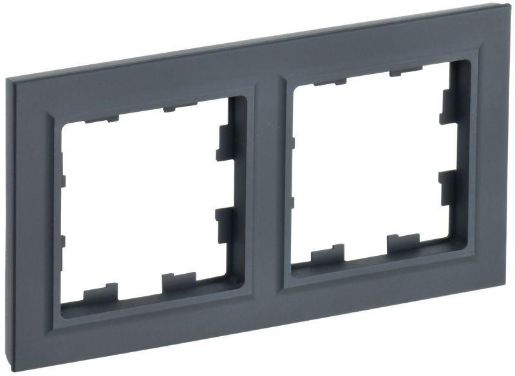 Изображение Рамка 2-м BRITE РУ-2-БрГ графит IEK BR-M22-K53