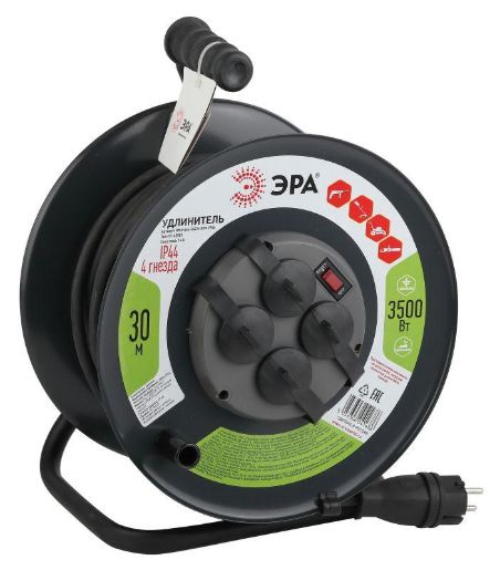 Изображение Удлинитель на метал. катушке 4х30м с заземл. 16А IP44 RMx-4es-3х2.5-30m-IP44(KG) КГ 3х2.5 Эра Б0043058