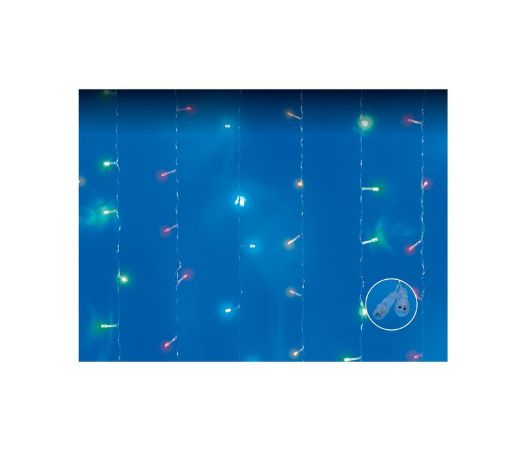 Изображение Занавес LED с эффектом мерцания ULD-C3020-240/TTK MULTI IP44 3х2м соед. 240 сдиодов разноцвет. свет провод прозр. Uniel UL-00007216