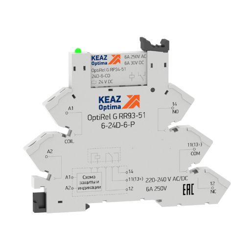Изображение Модуль релейный OptiRel G RM38-61-24U-6-P-CO КЭАЗ 280992