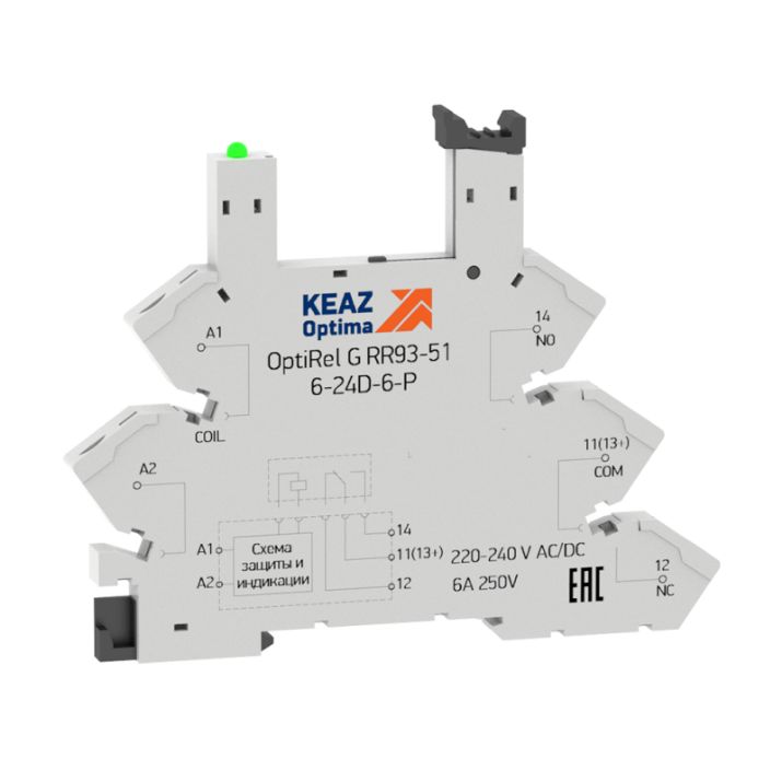 Изображение Розетка для реле OptiRel G RR93-51-220-240U-6-P КЭАЗ 281163