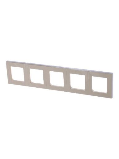 Изображение Рамка Levit 5п сл. кость/бел. ABB 2CHH015050A6017