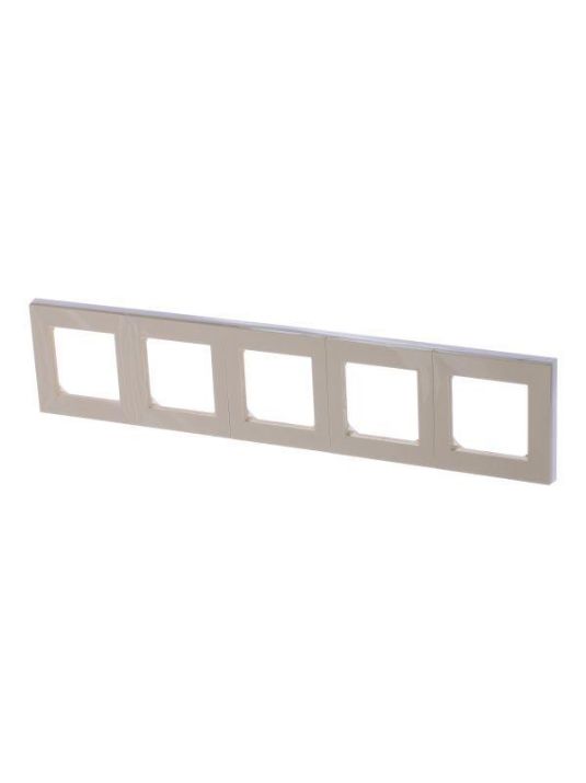 Изображение Рамка Levit 5п сл. кость/бел. ABB 2CHH015050A6017