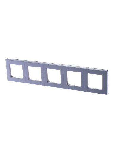 Изображение Рамка Levit 5п серебр./дым. черн. ABB 2CHH015050A6070