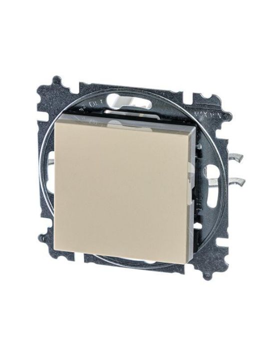 Изображение Выключатель кнопочный 1-кл. СП Levit IP20 сл. кость/бел. ABB 2CHH599145A6017