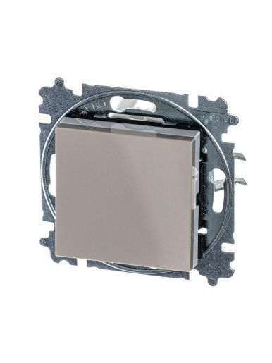 Изображение Переключатель 1-кл. СП Levit IP20 кофе макиато/бел. ABB 2CHH590645A6018