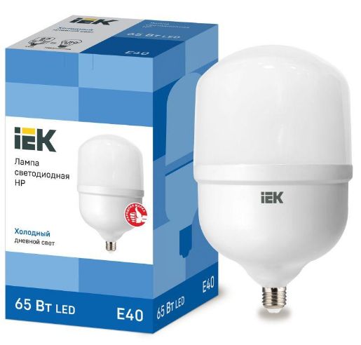 Изображение Лампа светодиодная HP 65Вт 230В 6500К E40 IEK LLE-HP-65-230-65-E40