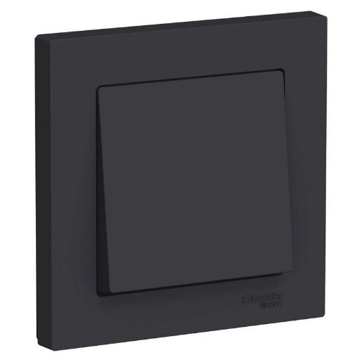 Изображение Выключатель 1-кл. СП AtlasDesign 10А IP20 (сх. 1) 10AX в сборе карбон SE ATN001012