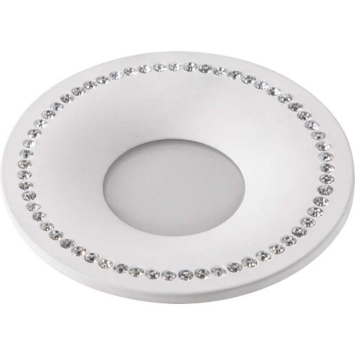 Изображение Светильник декоративный встраиваемый DLS-V103 GU5.3 WHITE "Vernissage" без лампы GU5.3 металл бел. отделка стразами литой Fametto 10727