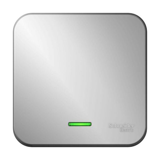 Изображение Выключатель 1-кл. ОП Blanca 10А IP20 (сх. 1) 250В с подсветкой с изолир. пластиной алюм. SE BLNVA101113