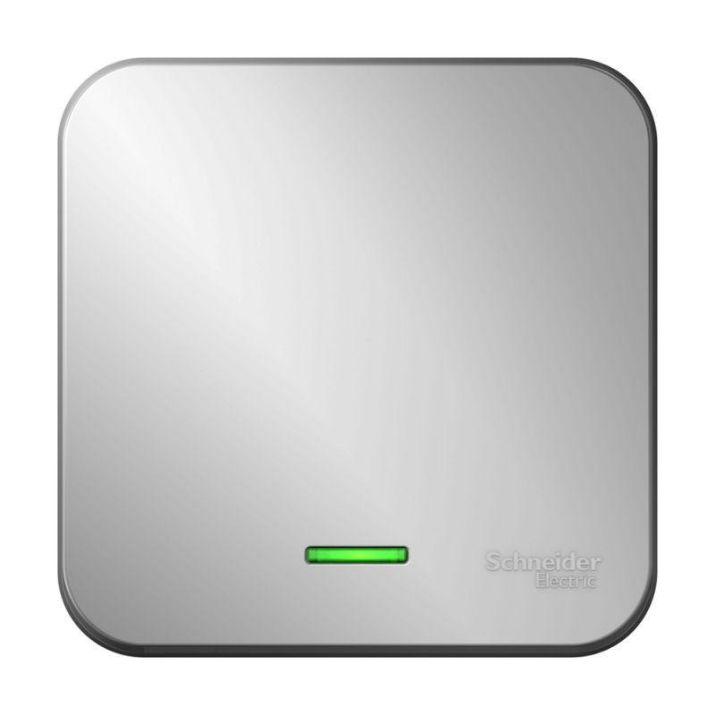 Изображение Выключатель 1-кл. ОП Blanca 10А IP20 (сх. 1) 250В с подсветкой с изолир. пластиной алюм. SE BLNVA101113