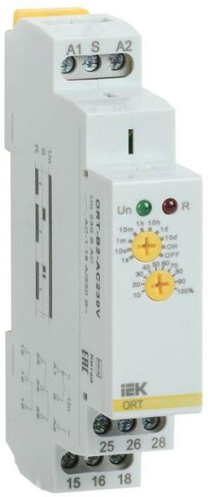 Изображение Реле задержки выключения ORT 2 контакта 230В AC IEK ORT-B2-AC230V