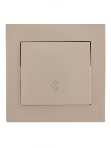 Изображение Переключатель проходной 1-кл. СП Rain IP20 крем. LEZARD 703-0303-105