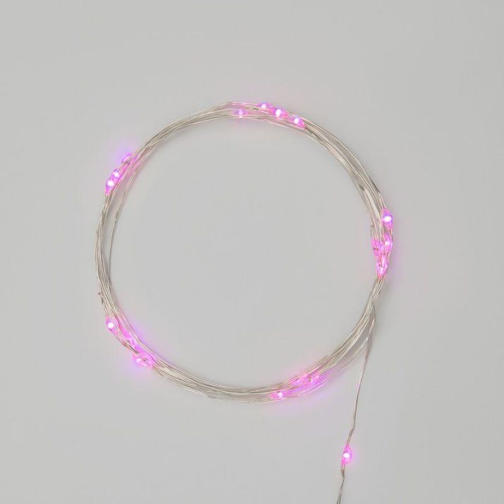 Изображение Гирлянда светодиодная "Роса" 2м 20LED роз. 2Вт 4.5В IP20 провод прозр. Neon-Night 303-007