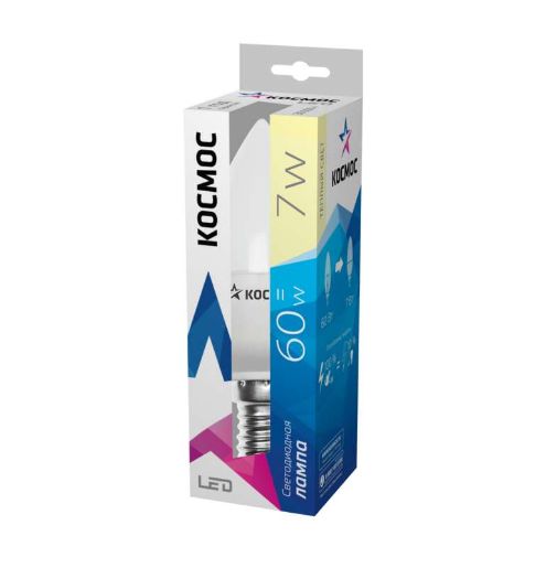 Изображение Лампа светодиодная CN 7Вт 220В E14 3000К Космос Lksm_LED7wCNE1430