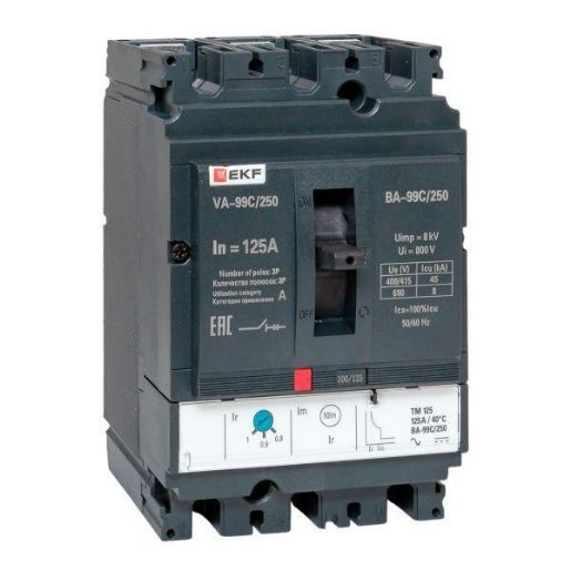 Изображение Выключатель автоматический 3п 250/125А 45кА ВА-99C Compact NS PROxima EKF mccb99C-250-125