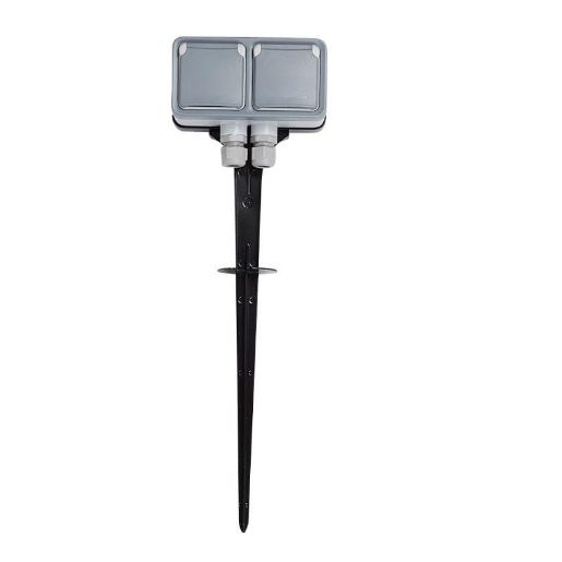 Изображение Розетка переносная 2-м ОП Plexo 16А IP55 2х2P+E с заземл. сер. Leg 069749